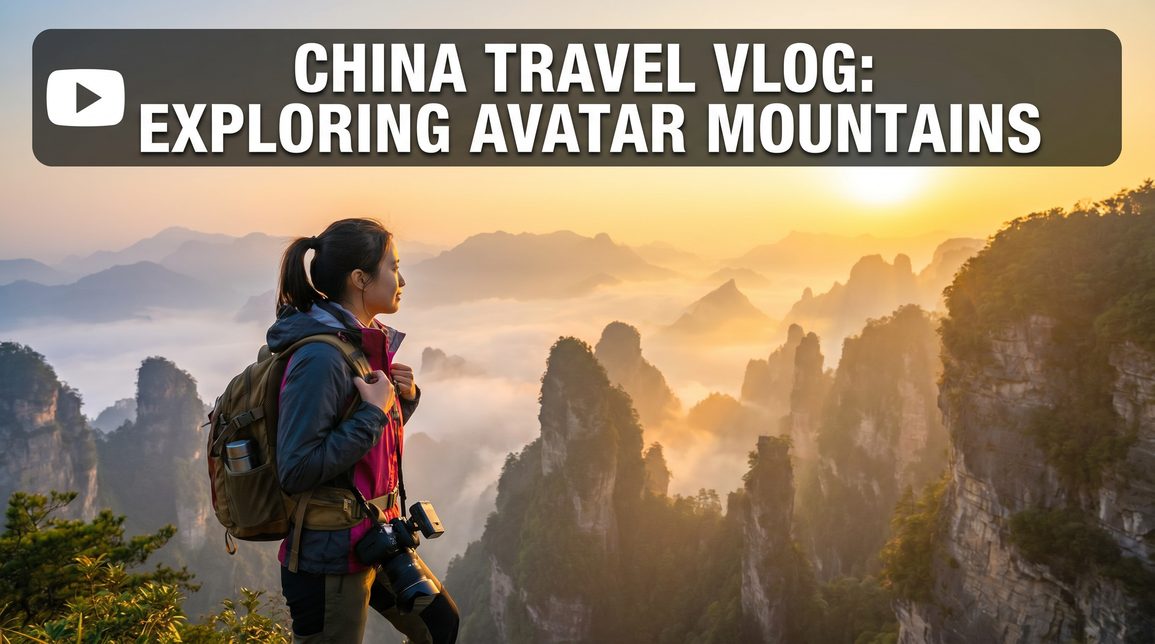 眼镜妹旅行VLOG视频-探索山水